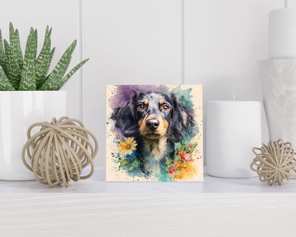 Tegel 15X15 Cm Met Tyrolean Hound Cadeau Decoratie | Tegeltjes Met Tekst | Tegeltjes Met Spreuken | Collega | Oma | Opa | Pensioen | Mama | Papa | Vriend Tegel 15x15 cm Tyrolean Hound