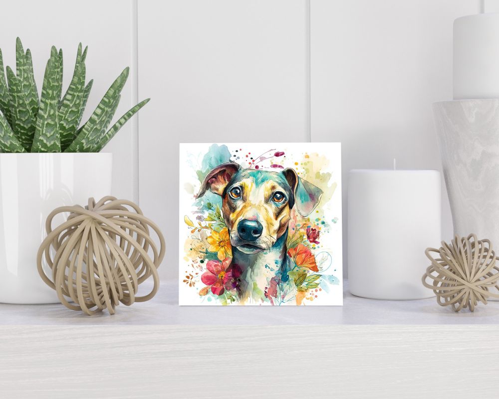 Tegel 15X15 Cm Met Tyrolean Hound Cadeau Decoratie | Tegeltjes Met Tekst | Tegeltjes Met Spreuken | Collega | Oma | Opa | Pensioen | Mama | Papa | Vriend Tegel 15x15 cm Tyrolean Hound