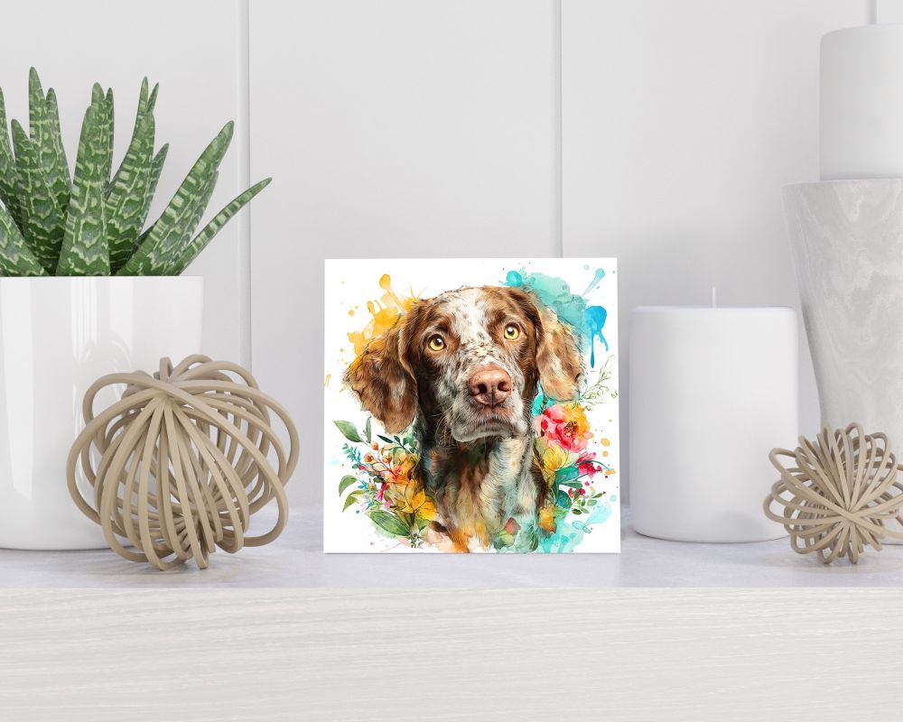 Tegel 15X15 Cm Met Tyrolean Hound Cadeau Decoratie | Tegeltjes Met Tekst | Tegeltjes Met Spreuken | Collega | Oma | Opa | Pensioen | Mama | Papa | Vriend Tegel 15x15 cm Tyrolean Hound