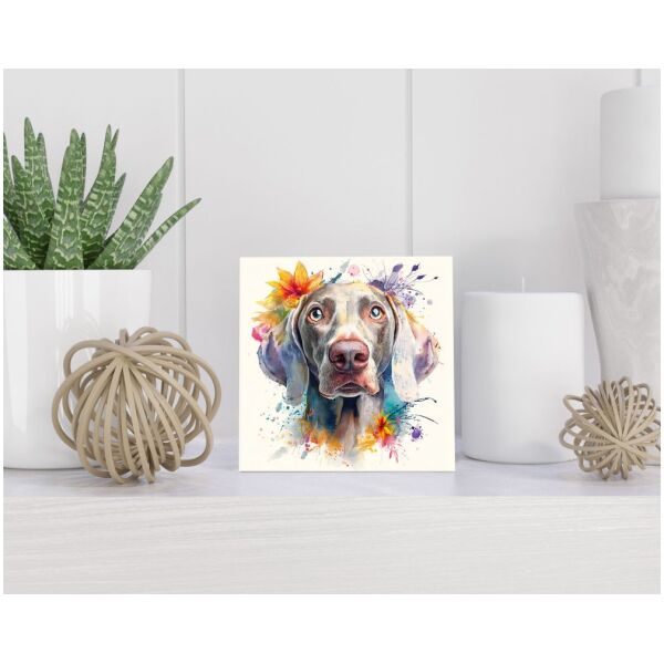 Tegel 15X15 Cm Met Weimaraner Cadeau Decoratie | Tegeltjes Met Tekst | Tegeltjes Met Spreuken | Collega | Oma | Opa | Pensioen | Mama | Papa | Vriend Tegel 15x15 cm Weimaraner