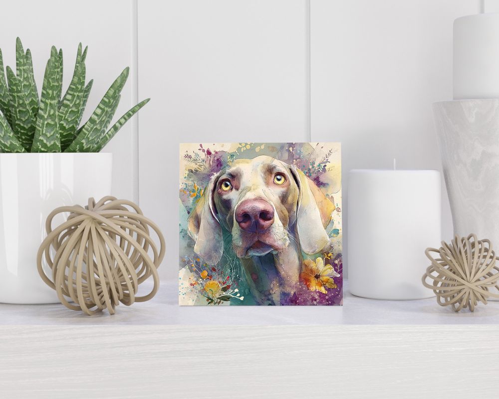 Tegel 15X15 Cm Met Weimaraner Cadeau Decoratie | Tegeltjes Met Tekst | Tegeltjes Met Spreuken | Collega | Oma | Opa | Pensioen | Mama | Papa | Vriend Tegel 15x15 cm Weimaraner