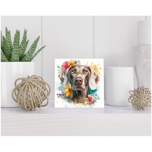 Tegel 15X15 Cm Met Weimaraner Cadeau Decoratie | Tegeltjes Met Tekst | Tegeltjes Met Spreuken | Collega | Oma | Opa | Pensioen | Mama | Papa | Vriend Tegel 15x15 cm Weimaraner