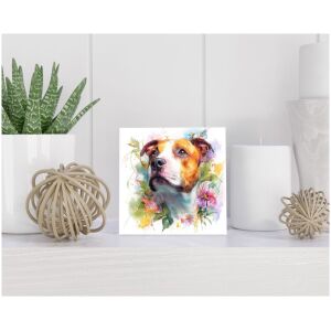 Tegel 15x15 cm Amerikaanse Bulldog