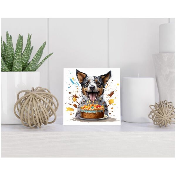 Tegel 15x15 cm Australische Veedrijvershond