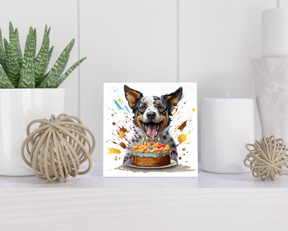 Tegel 15X15 Cm Met Australische Veedrijvershond Cadeau Decoratie | Tegeltjes Met Tekst | Tegeltjes Met Spreuken | Collega | Oma | Opa | Pensioen | Mama | Papa | Vriend Tegel 15x15 cm Australische Veedrijvershond