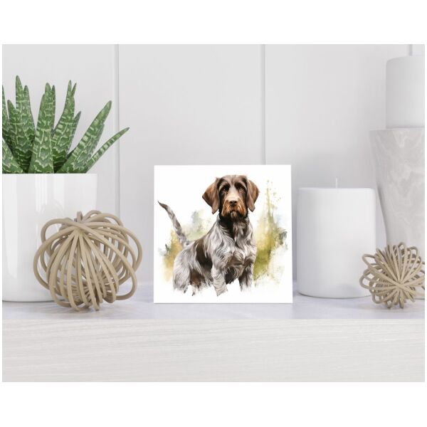 Tegel 15x15 cm Duitse Staande Draadhaar