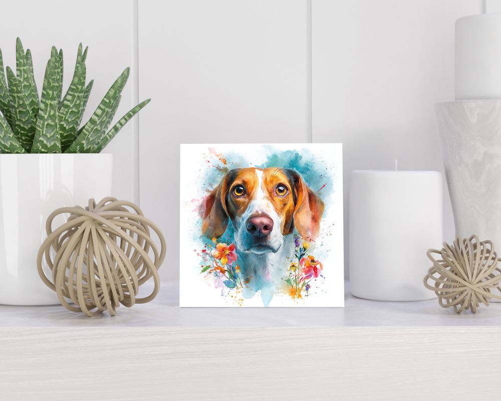 Tegel 15X15 Cm Met Amerikaanse Foxhound Cadeau Decoratie | Tegeltjes Met Tekst | Tegeltjes Met Spreuken | Collega | Oma | Opa | Pensioen | Mama | Papa | Vriend Tegel 15x15 cm Amerikaanse Foxhound