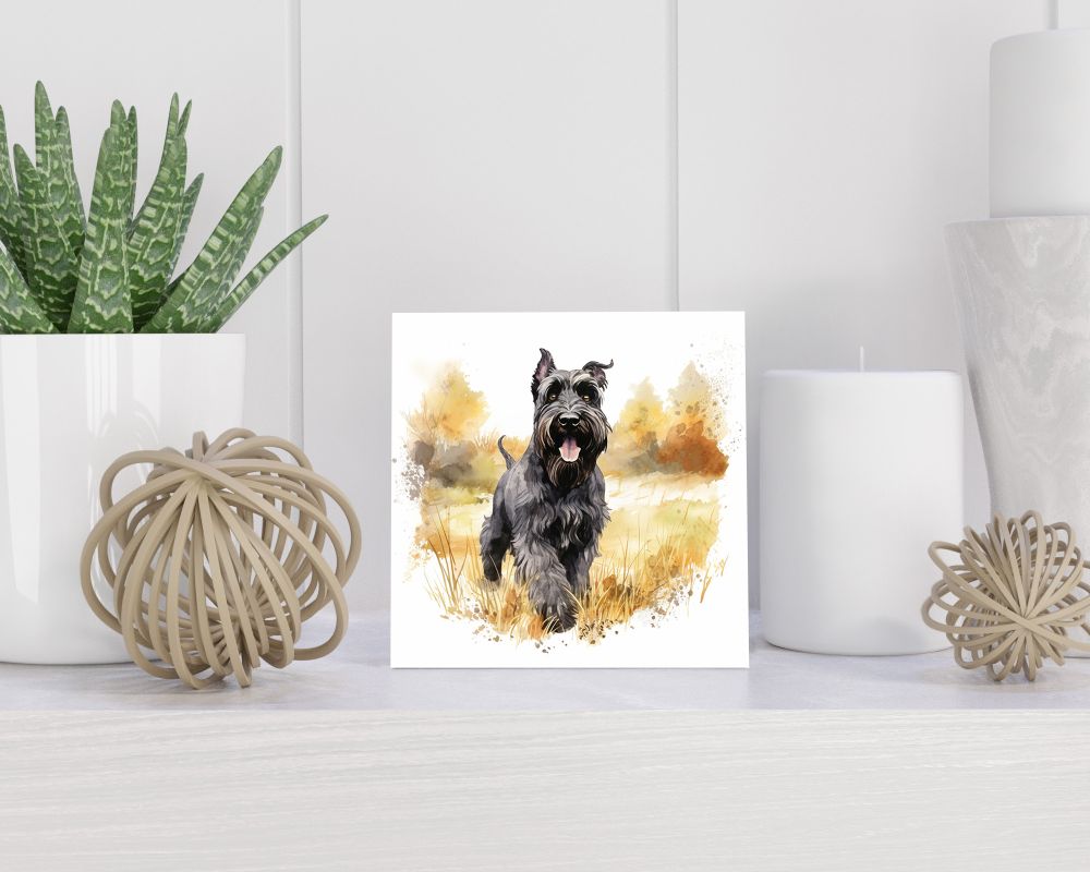 Tegel 15X15 Cm Met Reuzenschnauzer Cadeau Decoratie | Tegeltjes Met Tekst | Tegeltjes Met Spreuken | Collega | Oma | Opa | Pensioen | Mama | Papa | Vriend Tegel 15x15 cm Reuzenschnauzer
