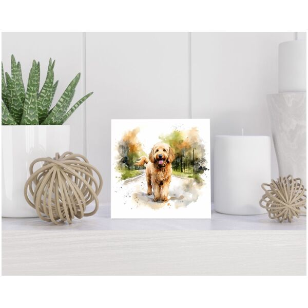 Tegel 15X15 Cm Met Goldendoodle Cadeau Decoratie | Tegeltjes Met Tekst | Tegeltjes Met Spreuken | Collega | Oma | Opa | Pensioen | Mama | Papa | Vriend Tegel 15x15 cm Goldendoodle