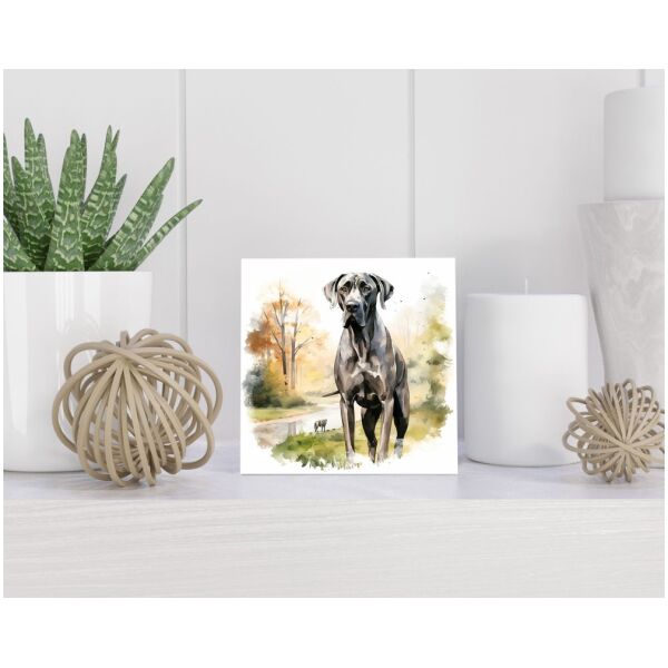 Tegel 15X15 Cm Met Deense Dog Cadeau Decoratie | Tegeltjes Met Tekst | Tegeltjes Met Spreuken | Collega | Oma | Opa | Pensioen | Mama | Papa | Vriend Tegel 15x15 cm Deense Dog