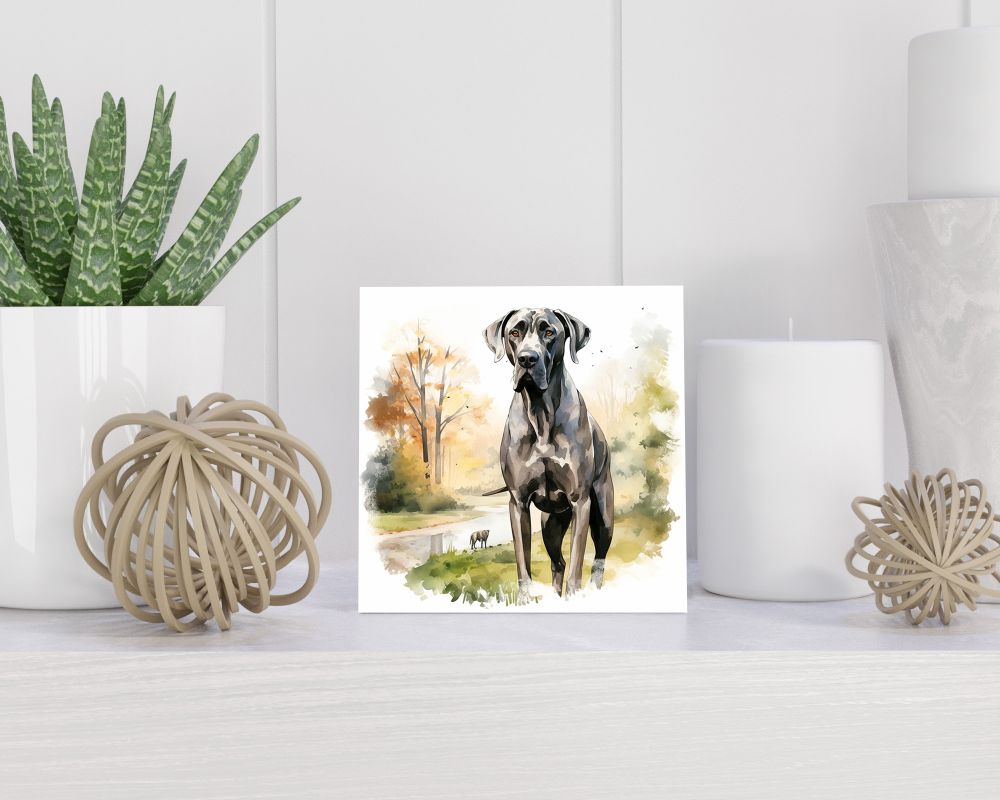 Tegel 15X15 Cm Met Deense Dog Cadeau Decoratie | Tegeltjes Met Tekst | Tegeltjes Met Spreuken | Collega | Oma | Opa | Pensioen | Mama | Papa | Vriend Tegel 15x15 cm Deense Dog