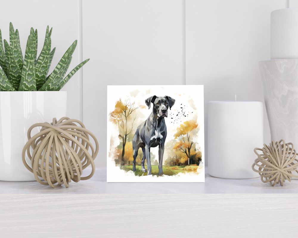 Tegel 15X15 Cm Met Deense Dog Cadeau Decoratie | Tegeltjes Met Tekst | Tegeltjes Met Spreuken | Collega | Oma | Opa | Pensioen | Mama | Papa | Vriend Tegel 15x15 cm Deense Dog