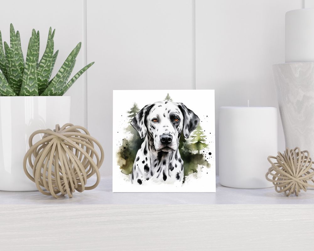 Tegel 15X15 Cm Met Dalmatiër Cadeau Decoratie | Tegeltjes Met Tekst | Tegeltjes Met Spreuken | Collega | Oma | Opa | Pensioen | Mama | Papa | Vriend Tegel 15x15 cm Dalmatiër