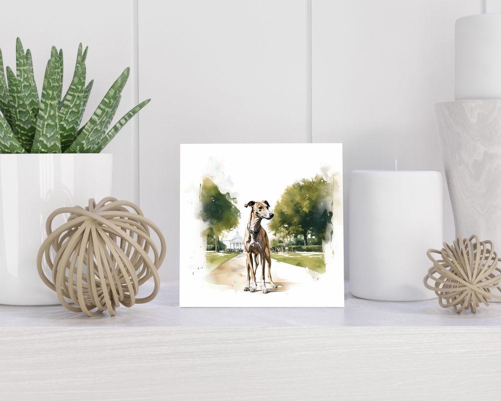 Tegel 15X15 Cm Met Greyhound Cadeau Decoratie | Tegeltjes Met Tekst | Tegeltjes Met Spreuken | Collega | Oma | Opa | Pensioen | Mama | Papa | Vriend Tegel 15x15 cm Greyhound