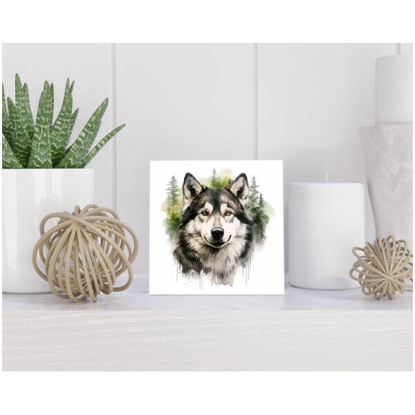 Tegel 15X15 Cm Met Alaskan Malamute Cadeau Decoratie | Tegeltjes Met Tekst | Tegeltjes Met Spreuken | Collega | Oma | Opa | Pensioen | Mama | Papa | Vriend Tegel 15x15 cm Alaskan Malamute