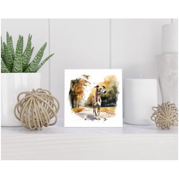 Tegel 15X15 Cm Met Greyhound Cadeau Decoratie | Tegeltjes Met Tekst | Tegeltjes Met Spreuken | Collega | Oma | Opa | Pensioen | Mama | Papa | Vriend Tegel 15x15 cm Greyhound