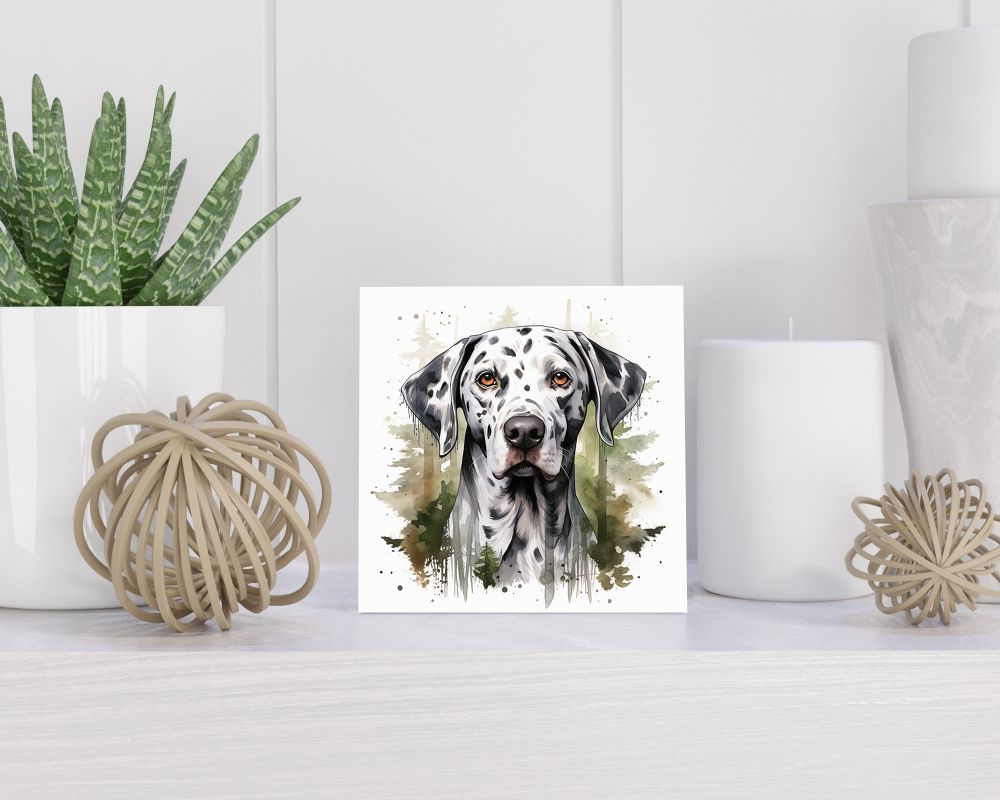 Tegel 15X15 Cm Met Dalmatiër Cadeau Decoratie | Tegeltjes Met Tekst | Tegeltjes Met Spreuken | Collega | Oma | Opa | Pensioen | Mama | Papa | Vriend Tegel 15x15 cm Dalmatiër