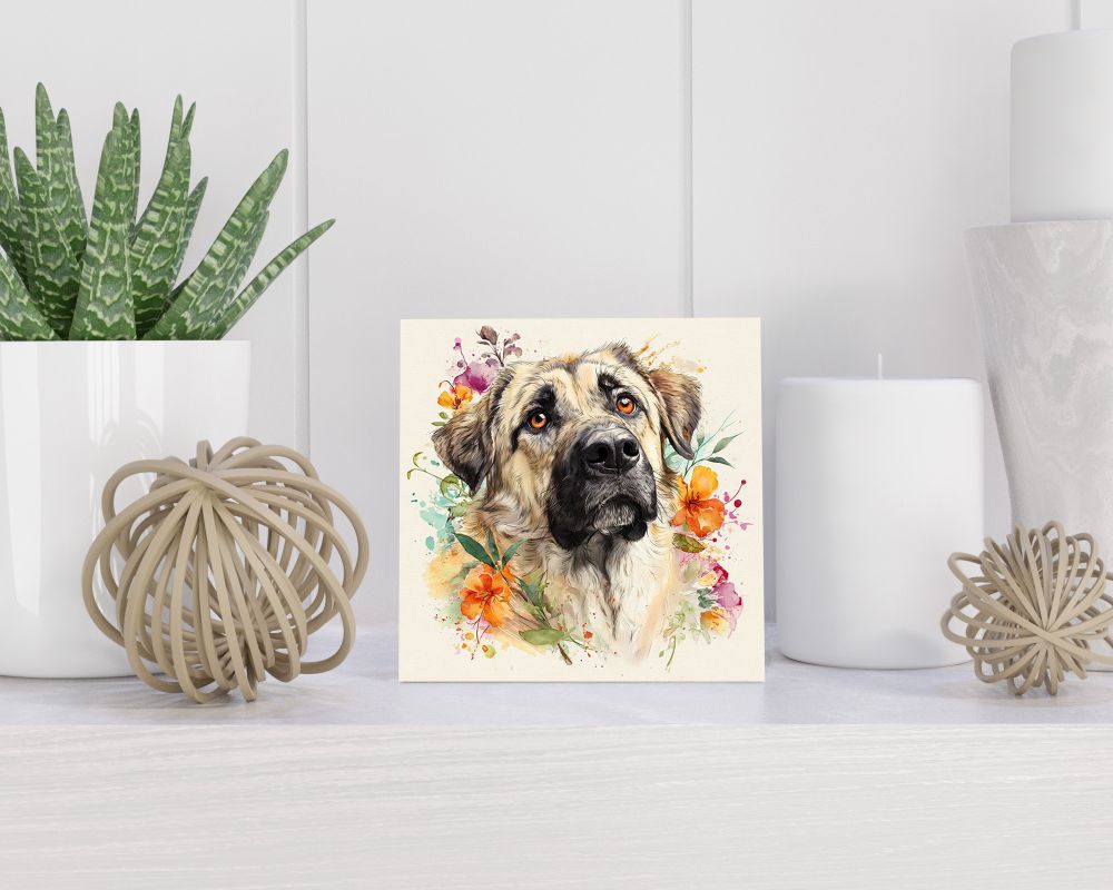 Tegel 15X15 Cm Met Anatolische Herder Cadeau Decoratie | Tegeltjes Met Tekst | Tegeltjes Met Spreuken | Collega | Oma | Opa | Pensioen | Mama | Papa | Vriend Tegel 15x15 cm Anatolische Herder