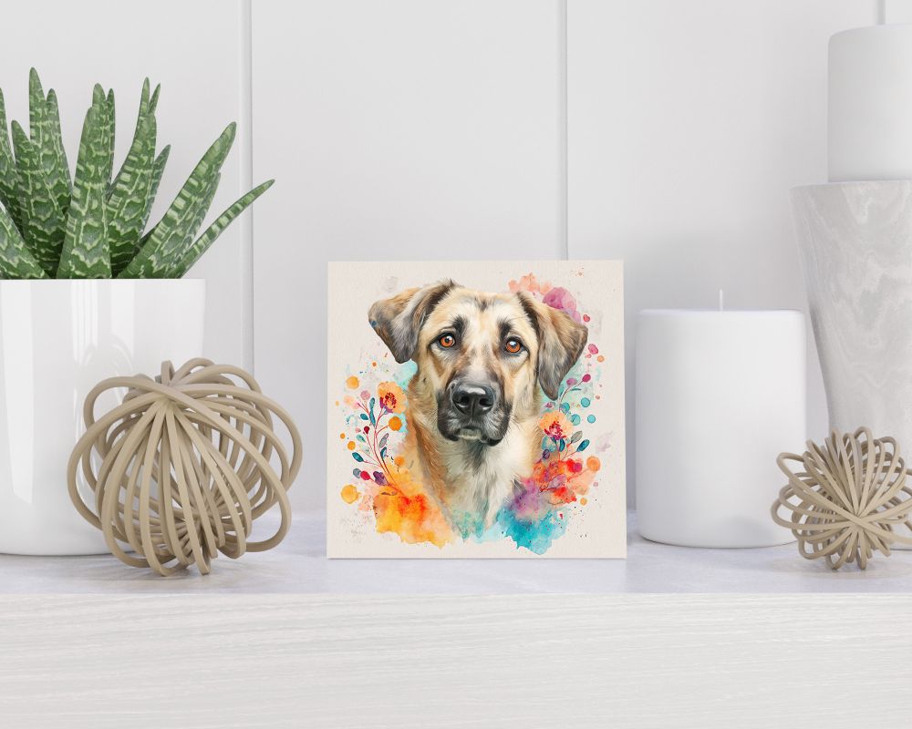 Tegel 15X15 Cm Met Anatolische Herder Cadeau Decoratie | Tegeltjes Met Tekst | Tegeltjes Met Spreuken | Collega | Oma | Opa | Pensioen | Mama | Papa | Vriend Tegel 15x15 cm Anatolische Herder