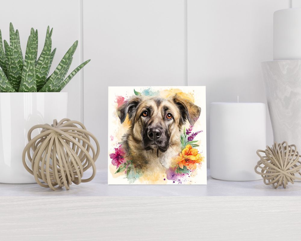 Tegel 15X15 Cm Met Anatolische Herder Cadeau Decoratie | Tegeltjes Met Tekst | Tegeltjes Met Spreuken | Collega | Oma | Opa | Pensioen | Mama | Papa | Vriend Tegel 15x15 cm Anatolische Herder