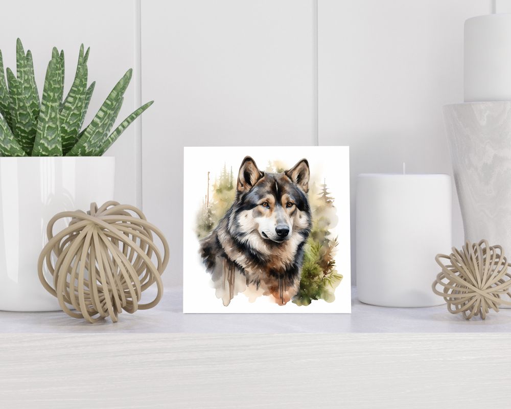 Tegel 15X15 Cm Met Alaskan Malamute Cadeau Decoratie | Tegeltjes Met Tekst | Tegeltjes Met Spreuken | Collega | Oma | Opa | Pensioen | Mama | Papa | Vriend Tegel 15x15 cm Alaskan Malamute