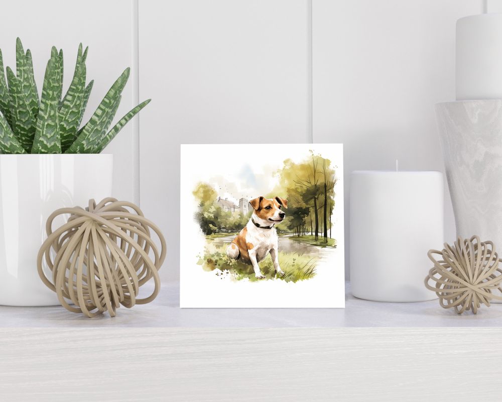 Tegel 15X15 Cm Met Jack Russell Terriër Cadeau Decoratie | Tegeltjes Met Tekst | Tegeltjes Met Spreuken | Collega | Oma | Opa | Pensioen | Mama | Papa | Vriend Tegel 15x15 cm Jack Russell Terriër