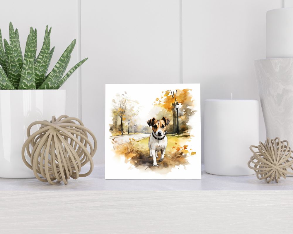 Tegel 15X15 Cm Met Jack Russell Terriër Cadeau Decoratie | Tegeltjes Met Tekst | Tegeltjes Met Spreuken | Collega | Oma | Opa | Pensioen | Mama | Papa | Vriend Tegel 15x15 cm Jack Russell Terriër