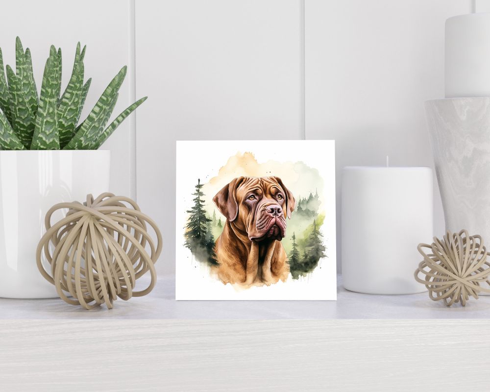 Tegel 15X15 Cm Met Bordeauxdog Cadeau Decoratie | Tegeltjes Met Tekst | Tegeltjes Met Spreuken | Collega | Oma | Opa | Pensioen | Mama | Papa | Vriend Tegel 15x15 cm Bordeauxdog