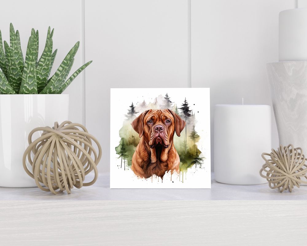 Tegel 15X15 Cm Met Bordeauxdog Cadeau Decoratie | Tegeltjes Met Tekst | Tegeltjes Met Spreuken | Collega | Oma | Opa | Pensioen | Mama | Papa | Vriend Tegel 15x15 cm Bordeauxdog