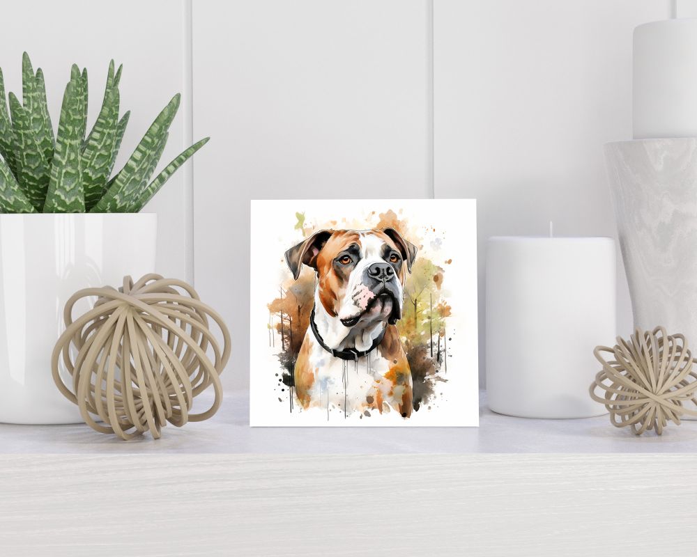 Tegel 15x15 cm Amerikaanse Bulldog