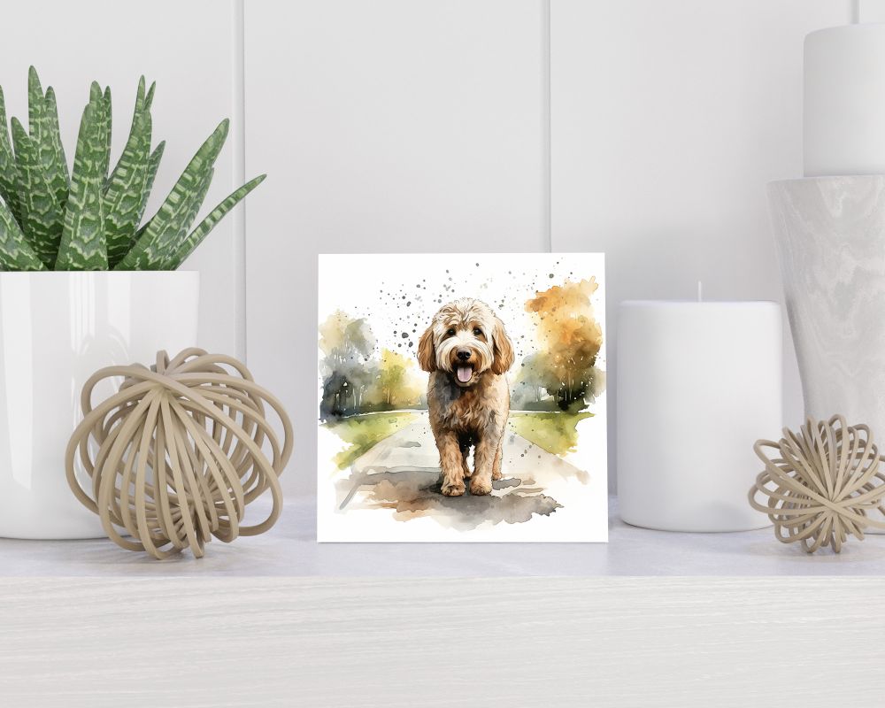 Tegel 15X15 Cm Met Labradoodle Cadeau Decoratie | Tegeltjes Met Tekst | Tegeltjes Met Spreuken | Collega | Oma | Opa | Pensioen | Mama | Papa | Vriend Tegel 15x15 cm Labradoodle