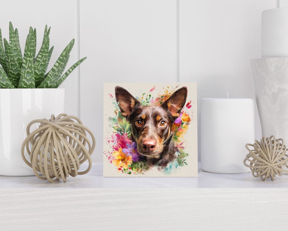 Tegel 15X15 Cm Met Australische Herder Cadeau Decoratie | Tegeltjes Met Tekst | Tegeltjes Met Spreuken | Collega | Oma | Opa | Pensioen | Mama | Papa | Vriend Tegel 15x15 cm Australische Herder