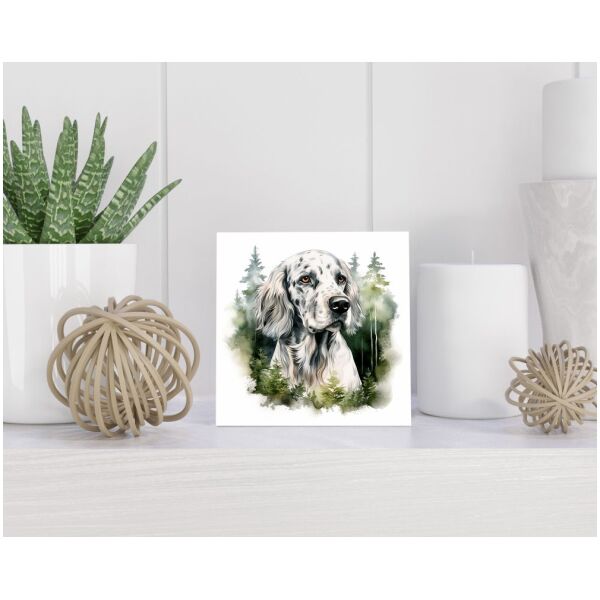 Tegel 15X15 Cm Met Engelse Setter Cadeau Decoratie | Tegeltjes Met Tekst | Tegeltjes Met Spreuken | Collega | Oma | Opa | Pensioen | Mama | Papa | Vriend Tegel 15x15 cm Engelse Setter