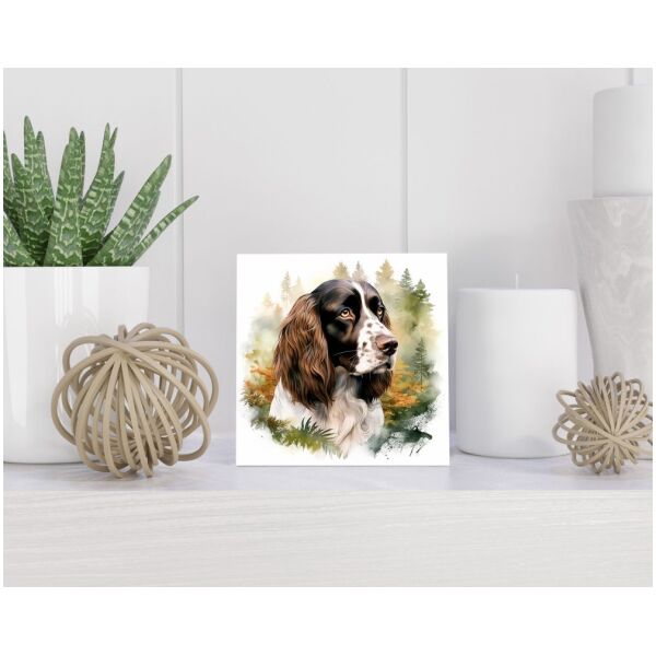 Tegel 15X15 Cm Met Engelse Springer Spaniël Cadeau Decoratie | Tegeltjes Met Tekst | Tegeltjes Met Spreuken | Collega | Oma | Opa | Pensioen | Mama | Papa | Vriend Tegel 15x15 cm Engelse Springer Spaniël