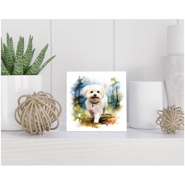 Tegel 15x15 cm Maltese Dog