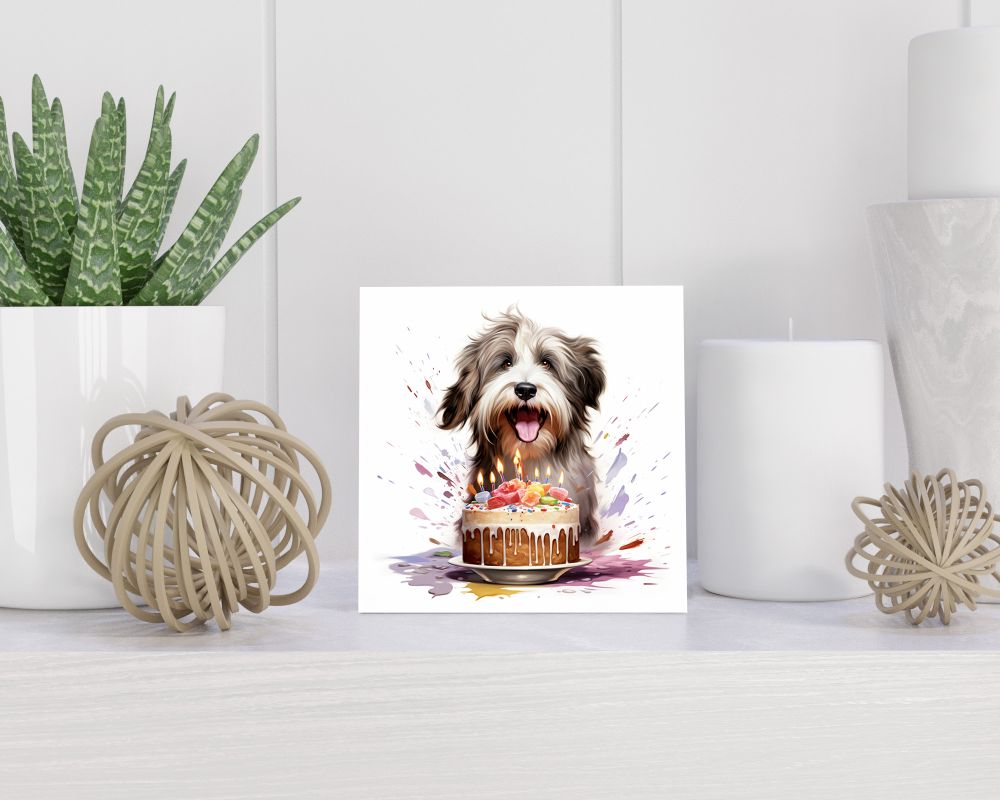 Tegel 15x15 cm Bedlington Terriër