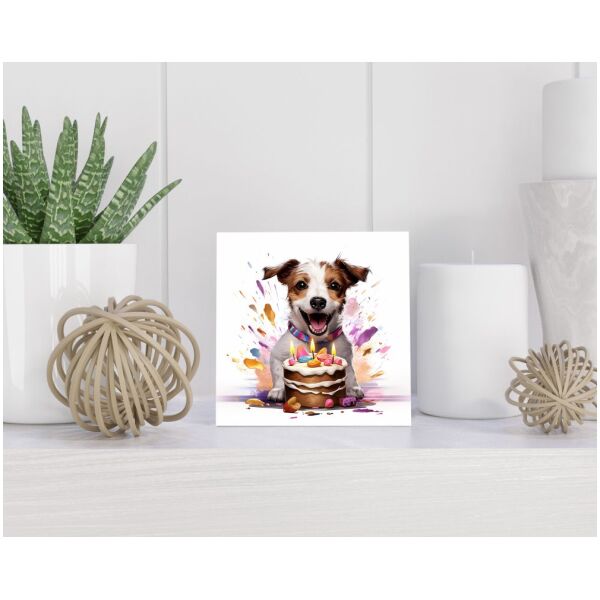 Tegel 15X15 Cm Met Jack Russell Terriër Cadeau Decoratie | Tegeltjes Met Tekst | Tegeltjes Met Spreuken | Collega | Oma | Opa | Pensioen | Mama | Papa | Vriend Tegel 15x15 cm Jack Russell Terriër
