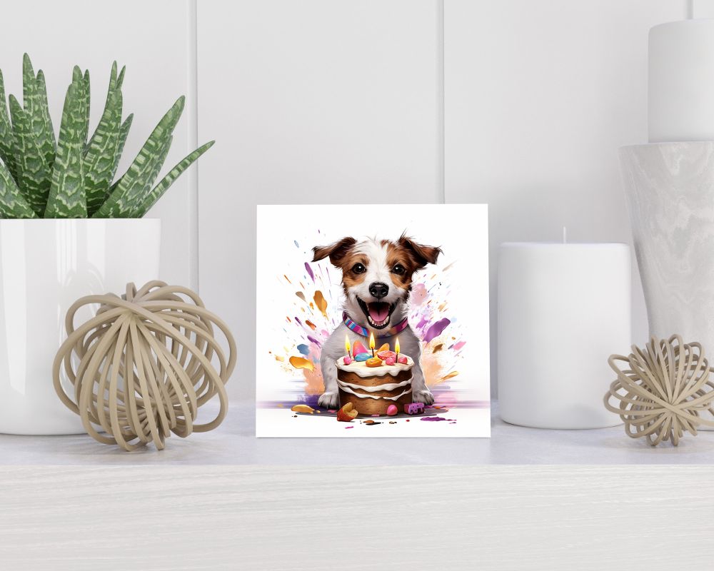 Tegel 15X15 Cm Met Jack Russell Terriër Cadeau Decoratie | Tegeltjes Met Tekst | Tegeltjes Met Spreuken | Collega | Oma | Opa | Pensioen | Mama | Papa | Vriend Tegel 15x15 cm Jack Russell Terriër