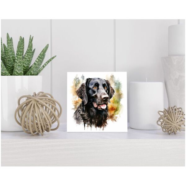 Tegel 15x15 cm Flatcoated Retriever