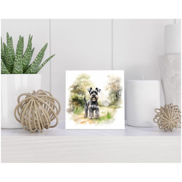 Tegel 15x15 cm Dwergschnauzer