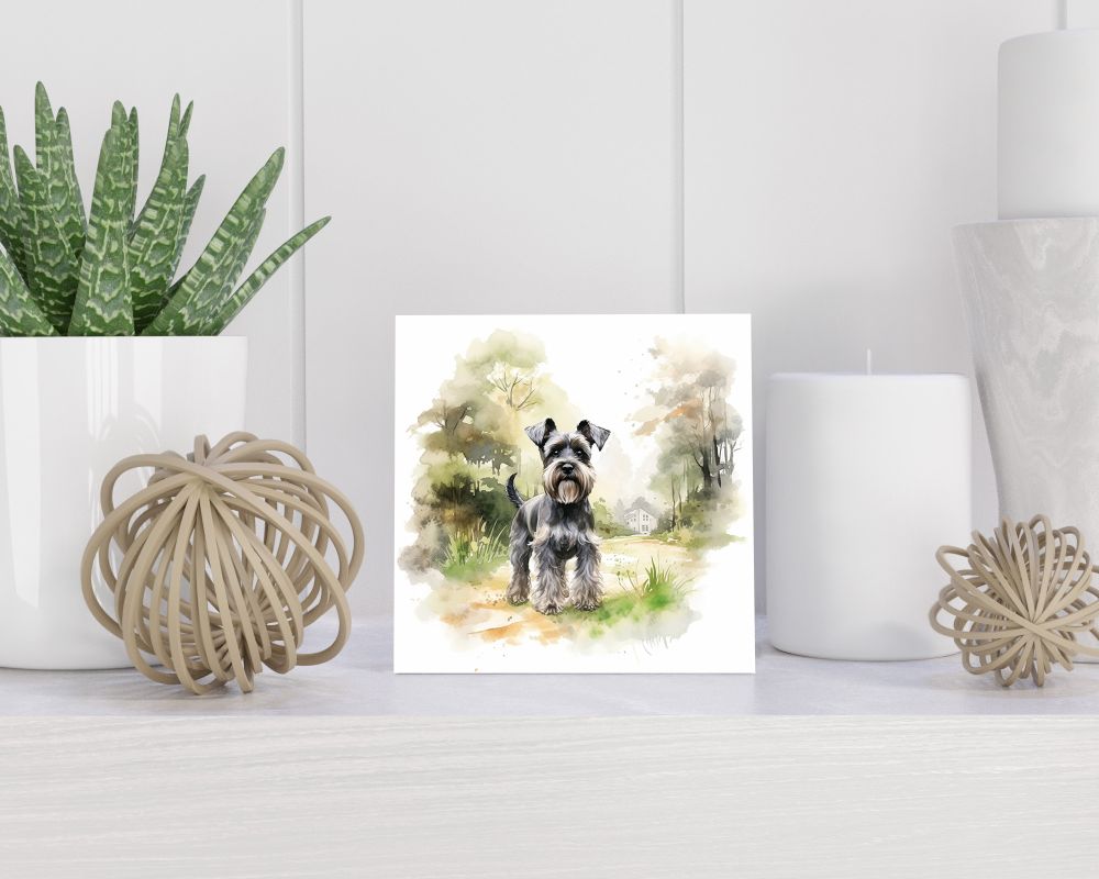 Tegel 15x15 cm Dwergschnauzer