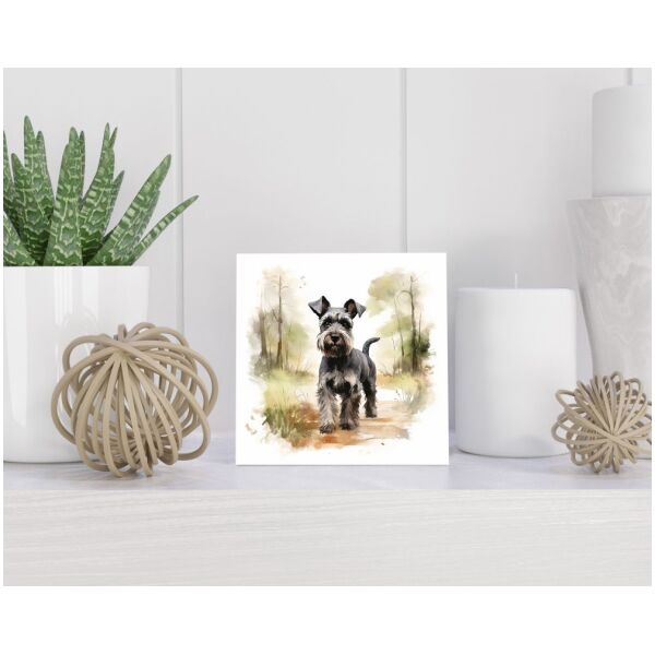 Tegel 15x15 cm Dwergschnauzer