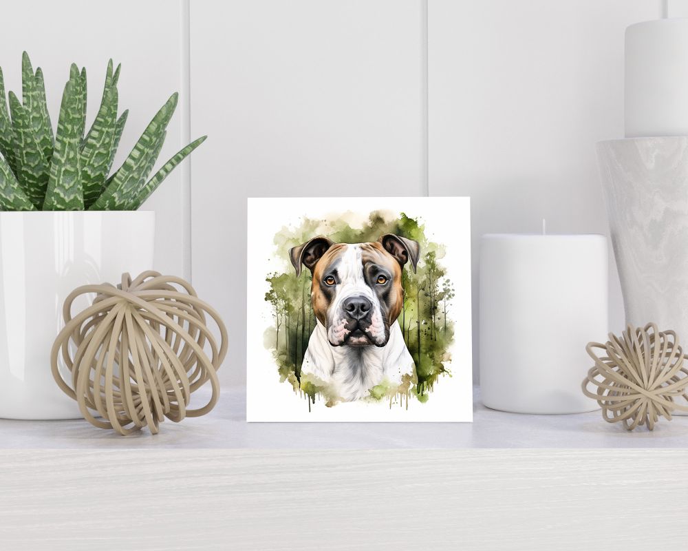 Tegel 15x15 cm Amerikaanse Bulldog