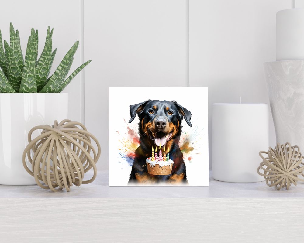 Tegel 15X15 Cm Met Bedlington Terriër Cadeau Decoratie | Tegeltjes Met Tekst | Tegeltjes Met Spreuken | Collega | Oma | Opa | Pensioen | Mama | Papa | Vriend Tegel 15x15 cm Bedlington Terriër