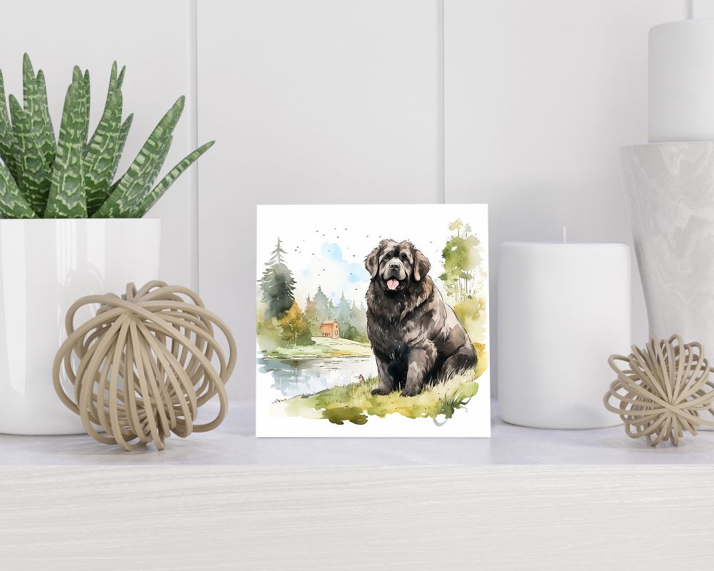 Tegel 15X15 Cm Met Newfoundland Cadeau Decoratie | Tegeltjes Met Tekst | Tegeltjes Met Spreuken | Collega | Oma | Opa | Pensioen | Mama | Papa | Vriend Tegel 15x15 cm Newfoundland