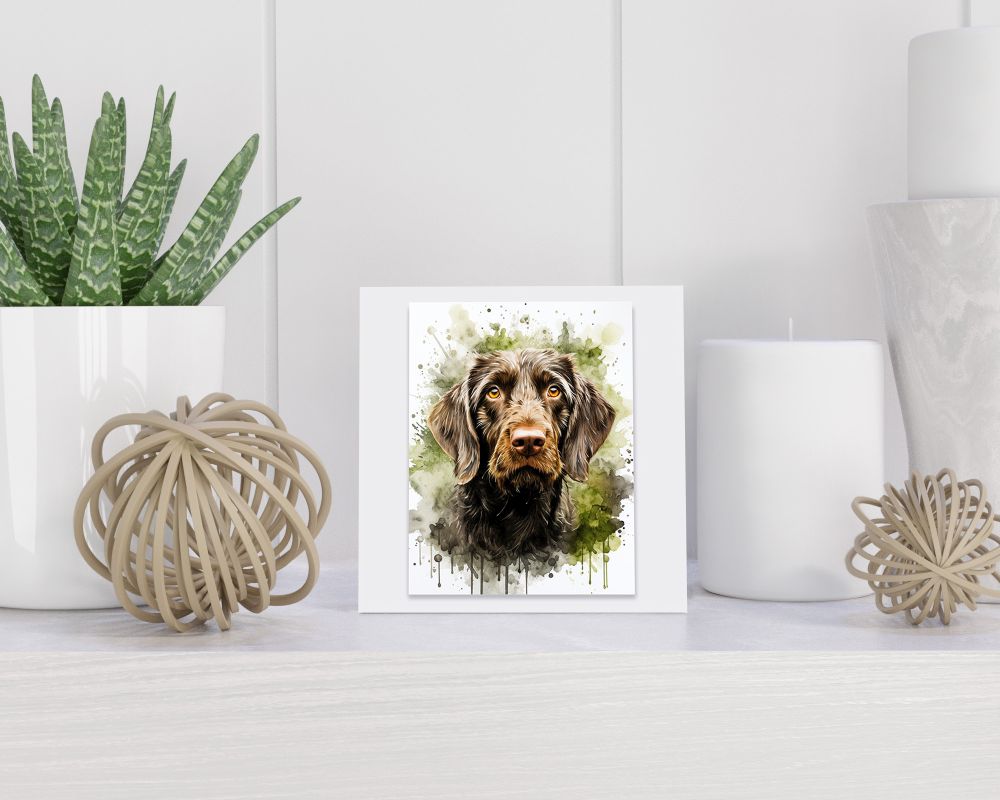Tegel 15X15 Cm Met Duitse Staande Draadhaar Cadeau Decoratie | Tegeltjes Met Tekst | Tegeltjes Met Spreuken | Collega | Oma | Opa | Pensioen | Mama | Papa | Vriend Tegel 15x15 cm Duitse Staande Draadhaar