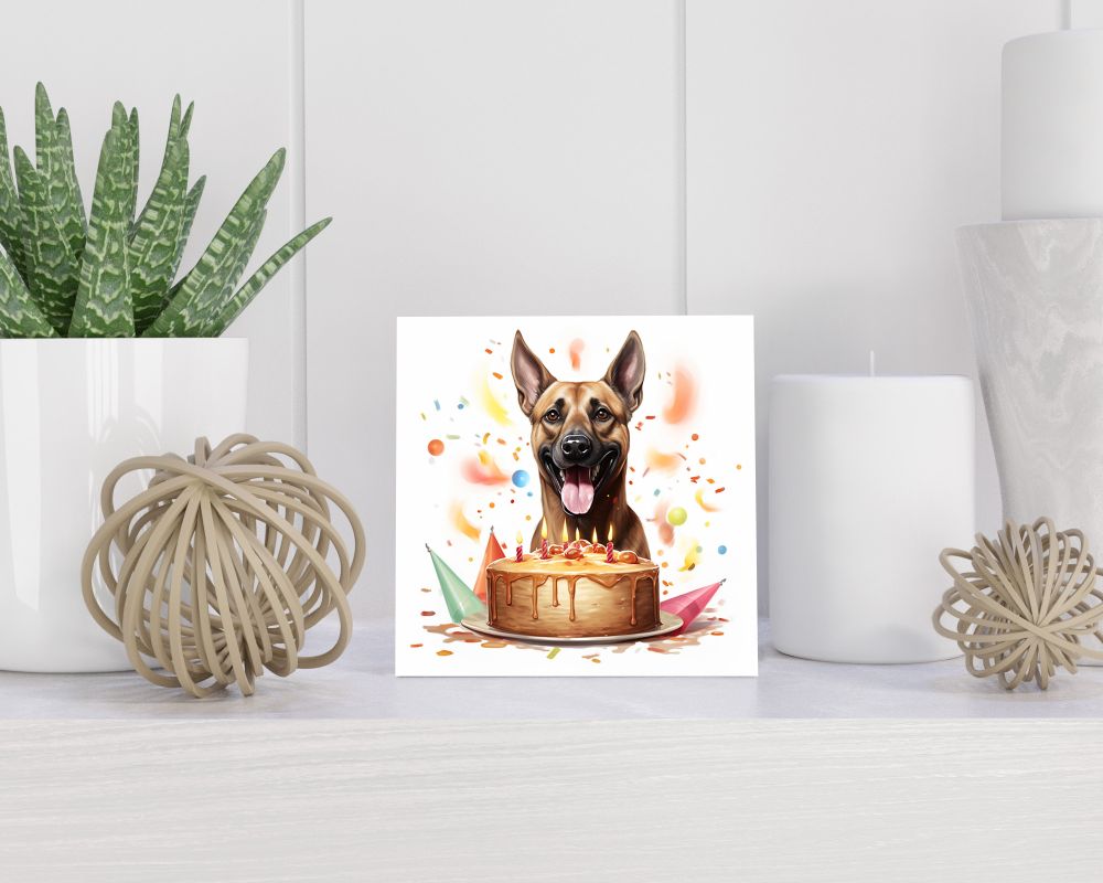 Tegel 15X15 Cm Met Belgische Herder (Mechelse) Cadeau Decoratie | Tegeltjes Met Tekst | Tegeltjes Met Spreuken | Collega | Oma | Opa | Pensioen | Mama | Papa | Vriend Tegel 15x15 cm Belgische Herder (Mechelse)