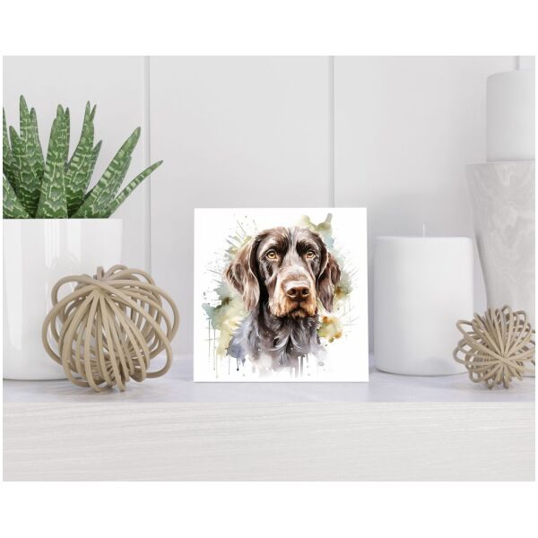 Tegel 15x15 cm Duitse Staande Draadhaar