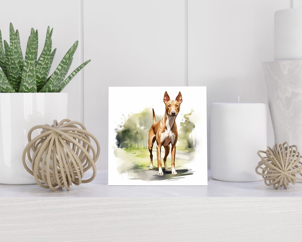 Tegel 15X15 Cm Met Podenco Ibicenco Cadeau Decoratie | Tegeltjes Met Tekst | Tegeltjes Met Spreuken | Collega | Oma | Opa | Pensioen | Mama | Papa | Vriend Tegel 15x15 cm Podenco Ibicenco