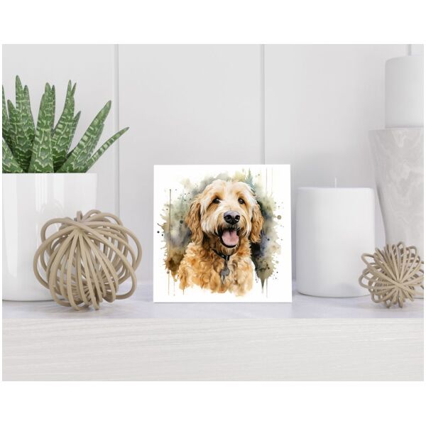 Tegel 15X15 Cm Met Goldendoodle Cadeau Decoratie | Tegeltjes Met Tekst | Tegeltjes Met Spreuken | Collega | Oma | Opa | Pensioen | Mama | Papa | Vriend Tegel 15x15 cm Goldendoodle